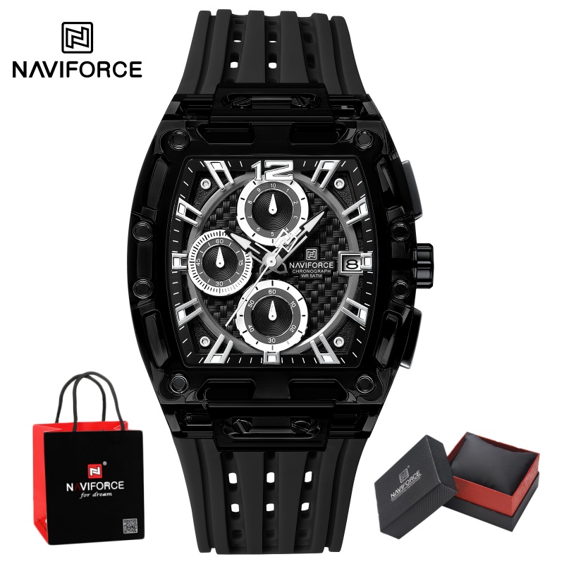 Luxury Gift Set - NAVIFORCE Man's Watch 5ATM Waterproof Quartz