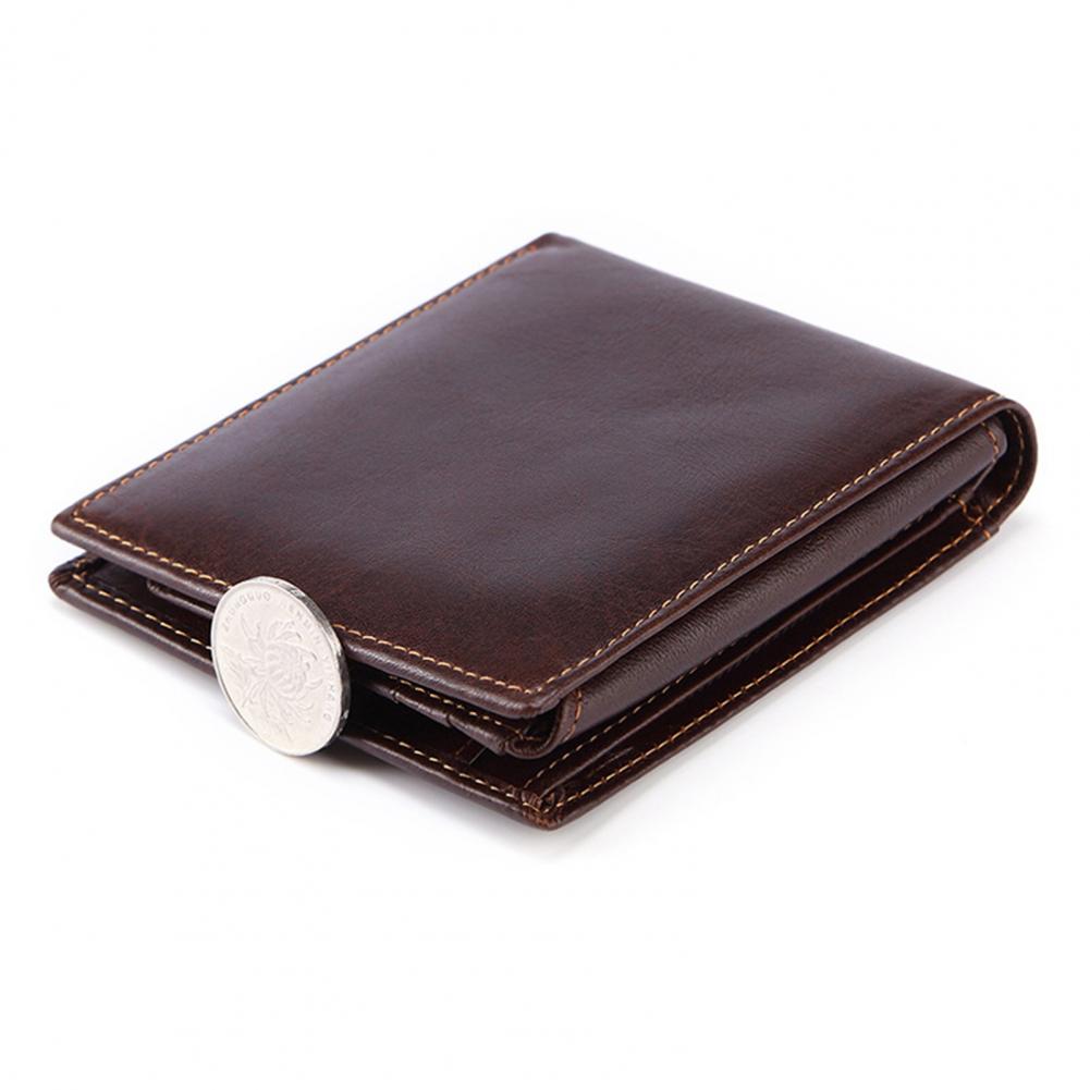 Leather Wallet Men - Vintage Card Holder Rfid Blocking Men
