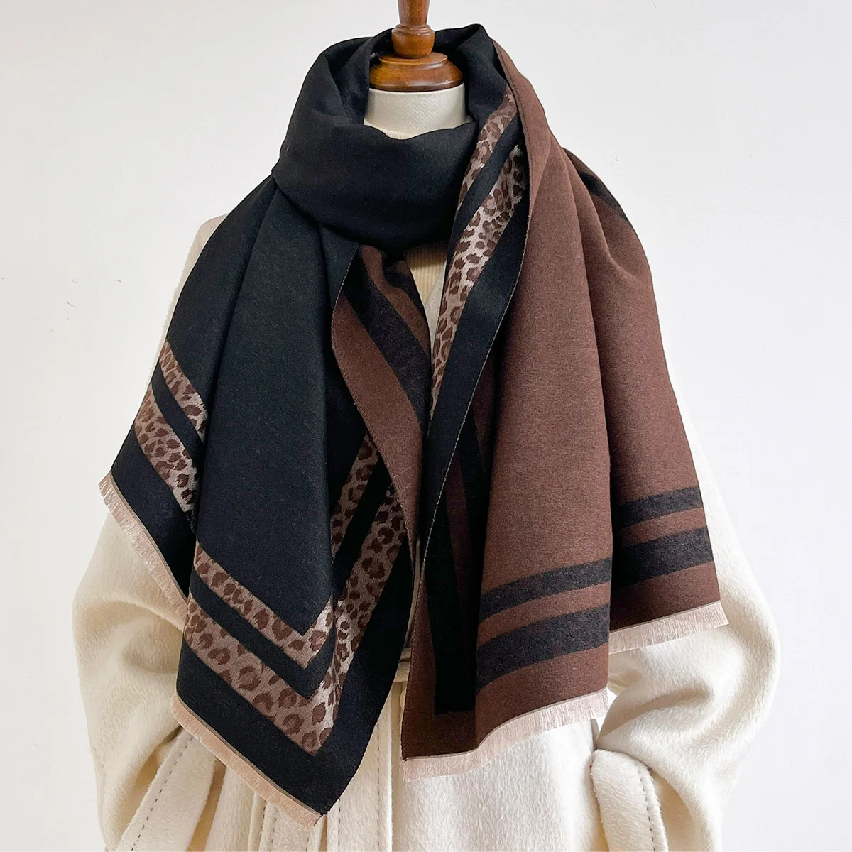 Winter Reversible Warm Large S - Cashmere Scarf ulasan dan harga