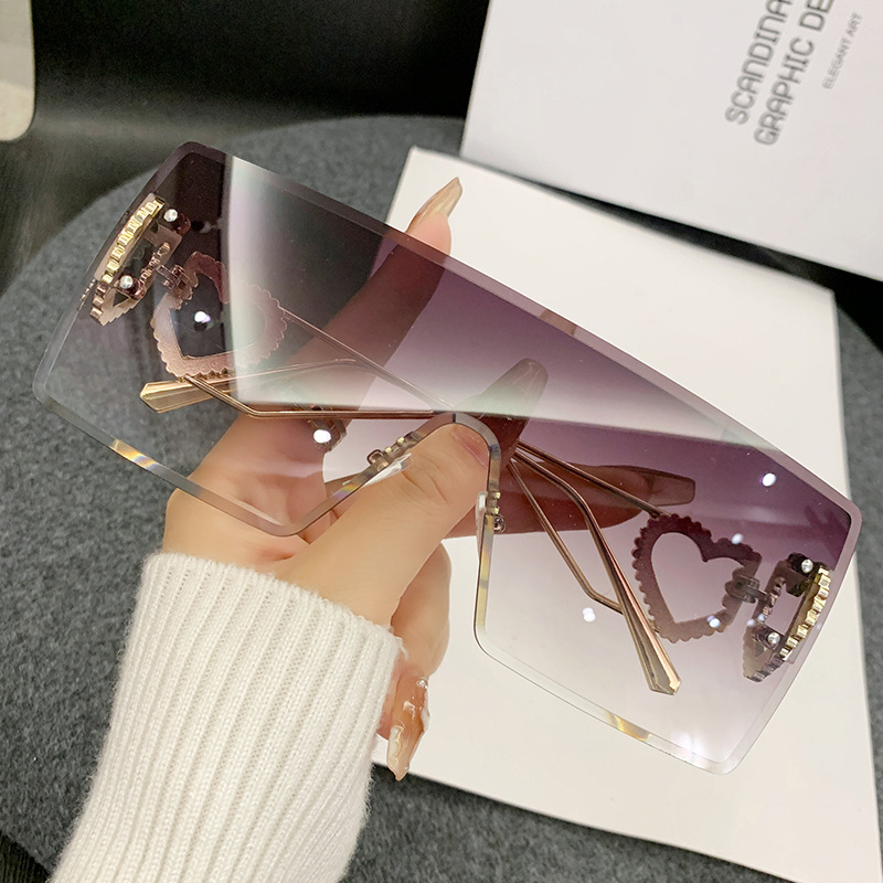 New One-Piece Fashion Heart-Sh - Sunglasses Uv400 ulasan dan harga