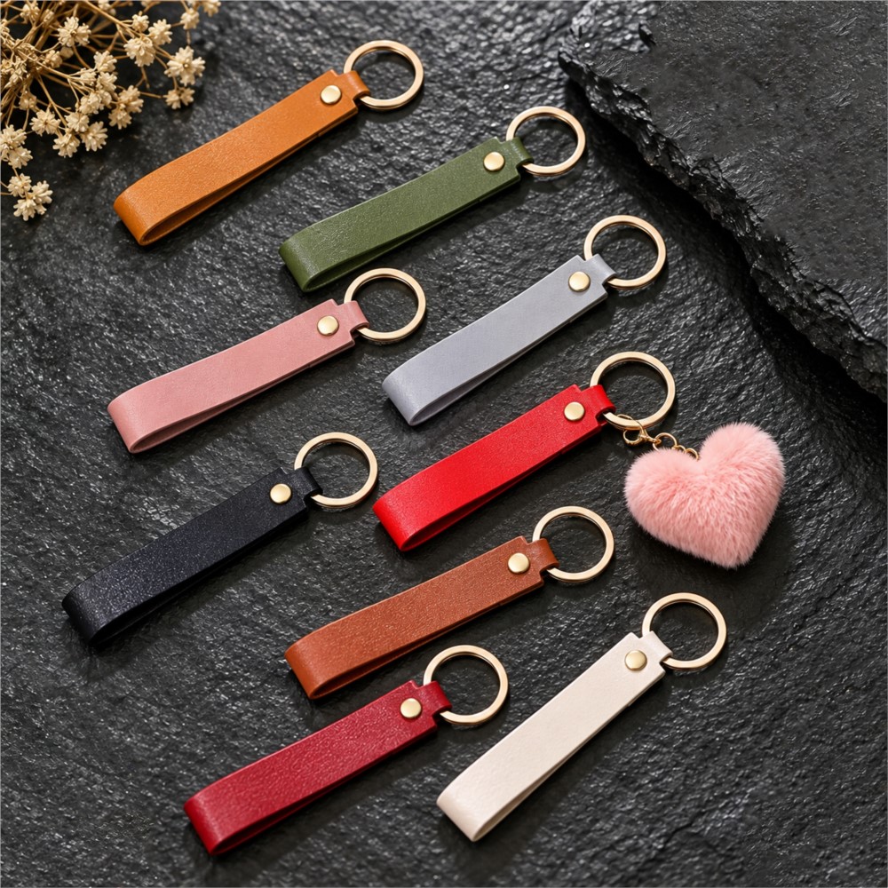 1/5pcs PU Leather Keychain Gif - Leather Wallet Men ulasan dan harga