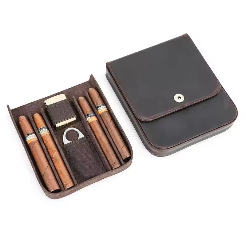 Portable Cigar Case Humidor Bo - Premium Cigar Case ulasan dan harga