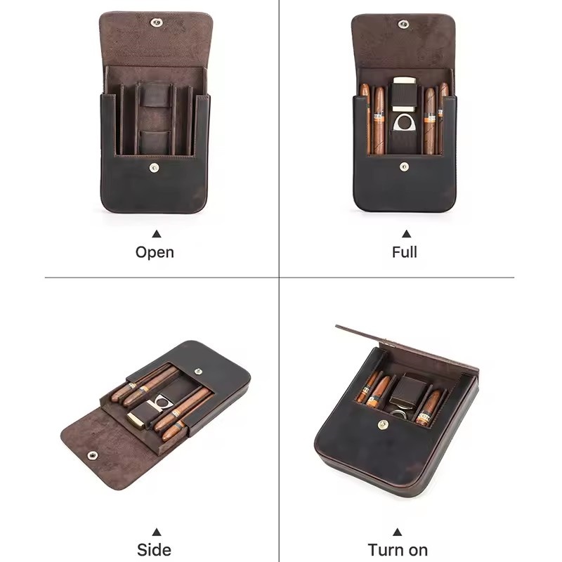 Portable Cigar Case Humidor Bo - Premium Cigar Case ulasan dan harga