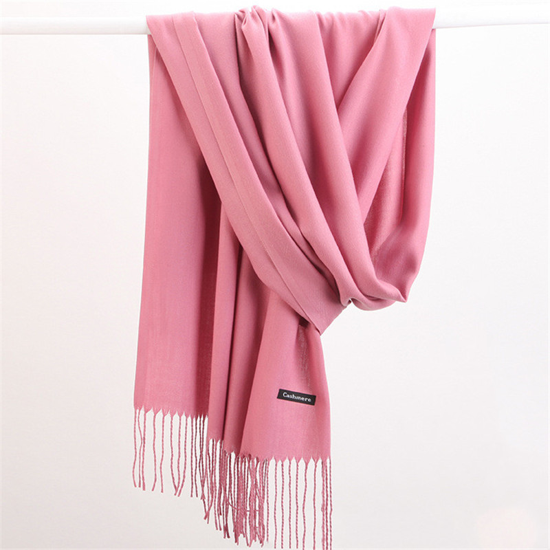 Fashion Solid Color 2023 Women - Cashmere Scarf ulasan dan harga