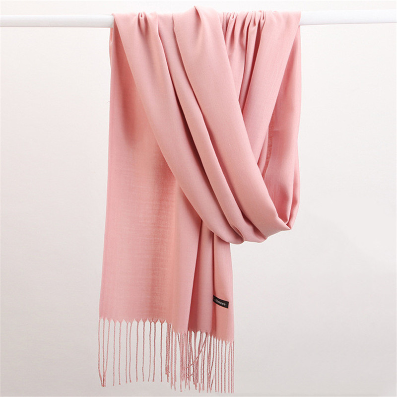 Fashion Solid Color 2023 Women - Cashmere Scarf ulasan dan harga