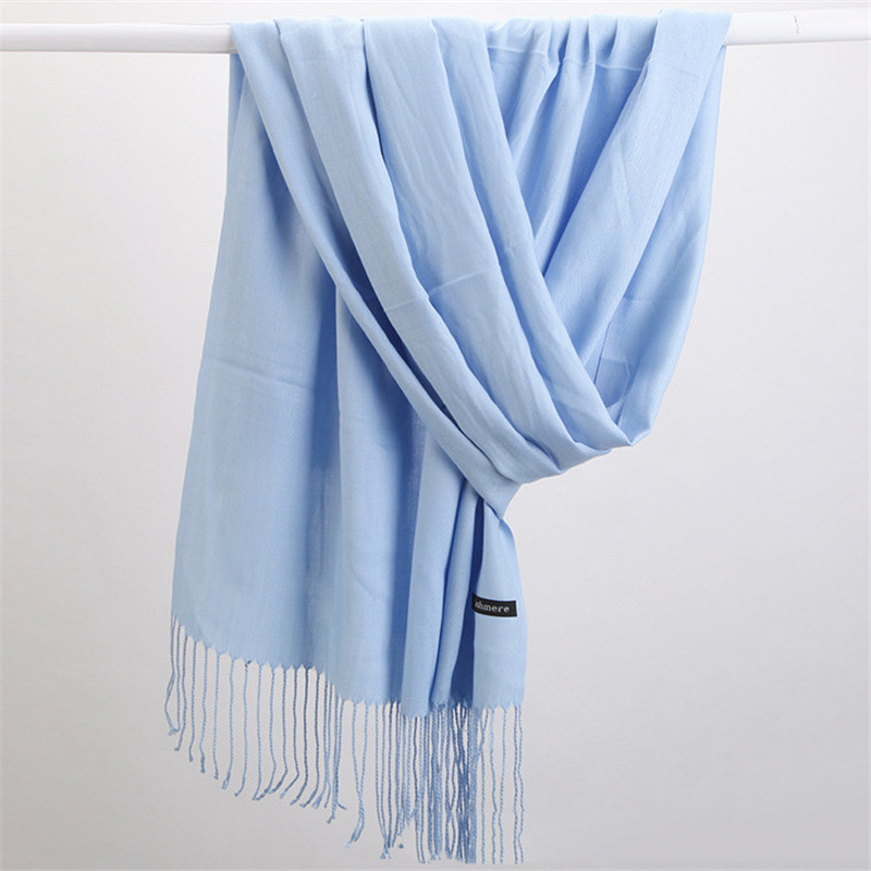 Fashion Solid Color 2023 Women - Cashmere Scarf ulasan dan harga