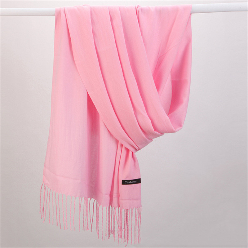 Fashion Solid Color 2023 Women - Cashmere Scarf ulasan dan harga