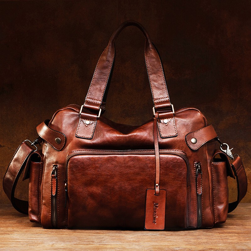 Vintage vegetable tanned leath - Travel Luggage Set ulasan dan harga