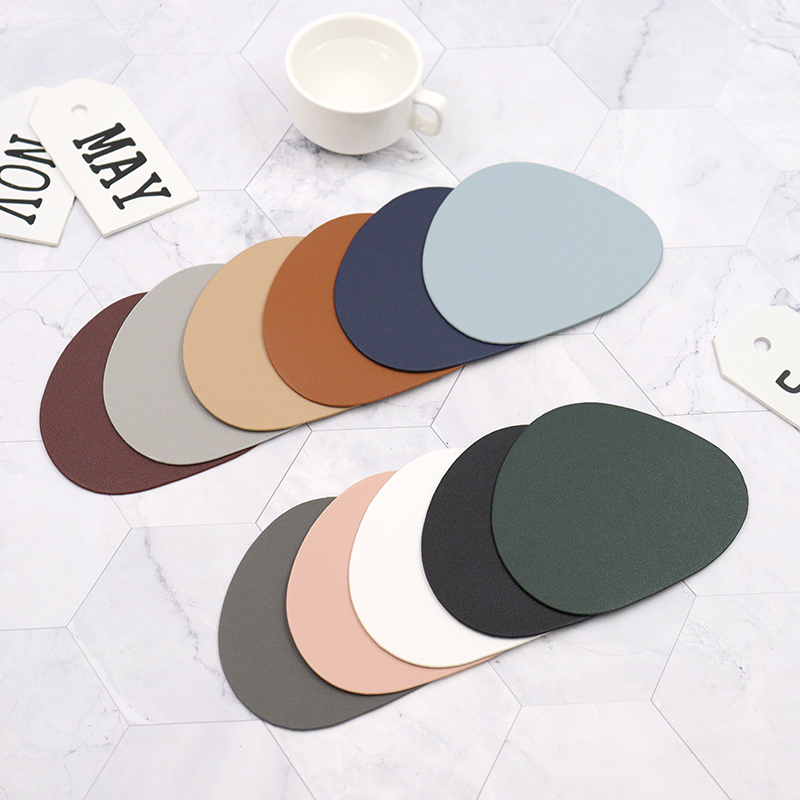 Faux Leather Placemats and Coa - Marble Coaster Set ulasan dan harga