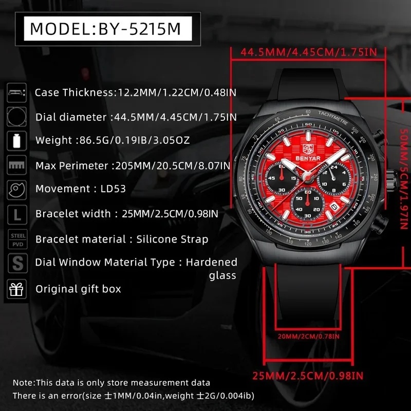 BENYAR 5215 Men Luxury Quartz  - Luxury Watch Men ulasan dan harga