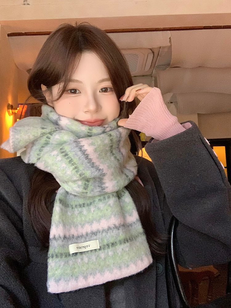 Feilao Island Knitted Scarf Wo - Cashmere Scarf ulasan dan harga