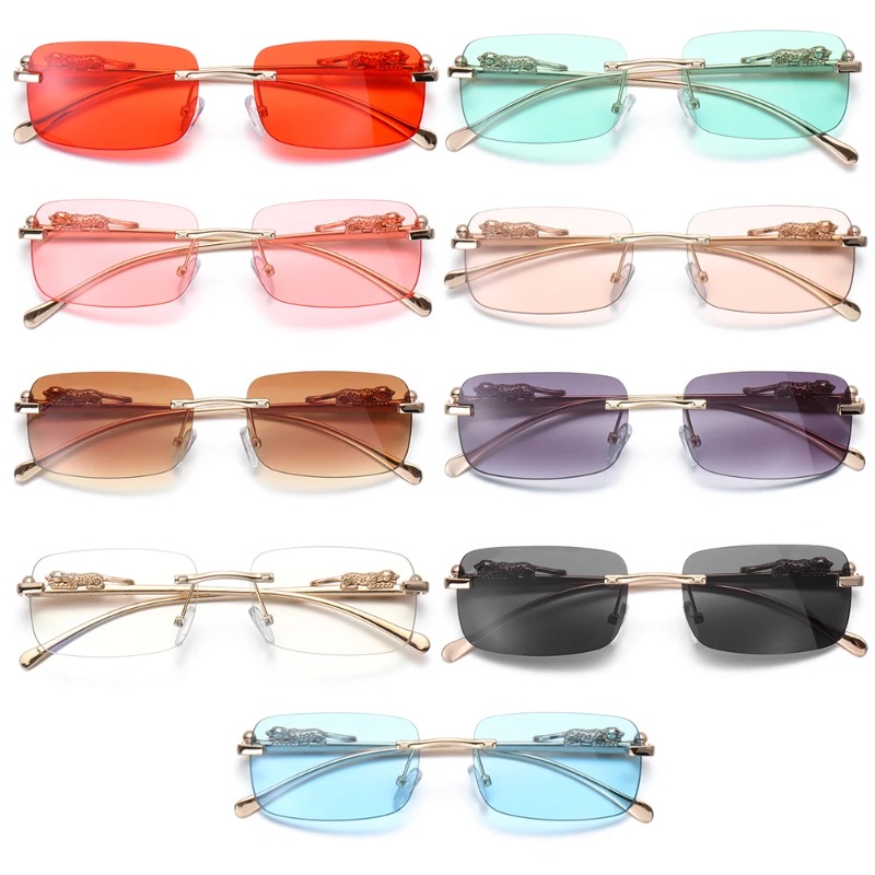 Rimless Square Sunglasses Wome - Designer Sunglasses ulasan dan harga